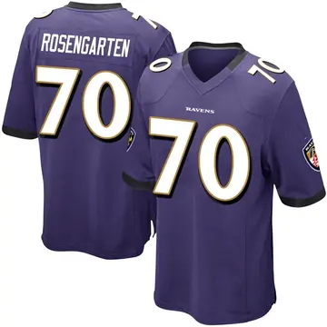 Purple Youth Roger Rosengarten Baltimore Ravens Game Team Color Jersey