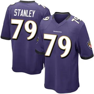 Purple Youth Ronnie Stanley Baltimore Ravens Game Team Color Jersey