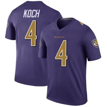 Purple Youth Sam Koch Baltimore Ravens Legend Color Rush Jersey