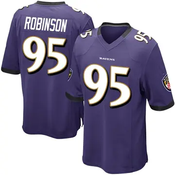 Purple Youth Tavius Robinson Baltimore Ravens Game Team Color Jersey