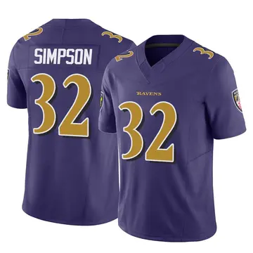 Purple Youth Trenton Simpson Baltimore Ravens Limited Vapor F.U.S.E. Jersey