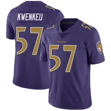 Purple Youth William Kwenkeu Baltimore Ravens Limited Color Rush Vapor Untouchable Jersey