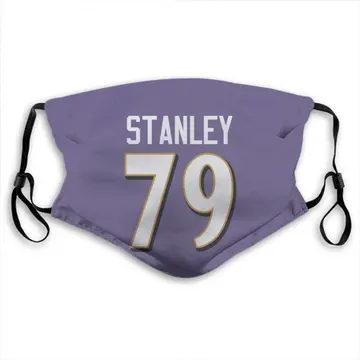 Ronnie Stanley Name & Number Purple Baltimore Ravens Face Mask