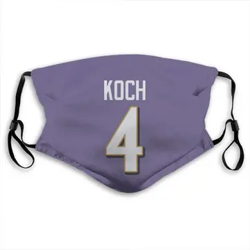 Sam Koch Name & Number Purple Baltimore Ravens Face Mask