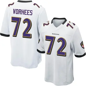 White Men's Andrew Vorhees Baltimore Ravens Game Jersey