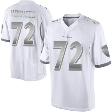 White Men's Andrew Vorhees Baltimore Ravens Limited Platinum Jersey