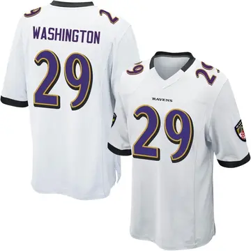 White Men's Ar'Darius Washington Baltimore Ravens Game Jersey