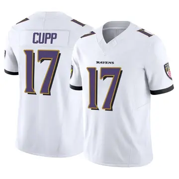 White Men's Baylor Cupp Baltimore Ravens Limited Vapor F.U.S.E. Jersey
