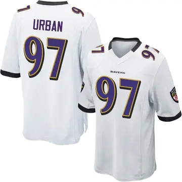White Men's Brent Urban Baltimore Ravens Game Jersey