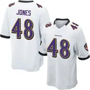 White Men's Carl Jones Baltimore Ravens Game Jersey