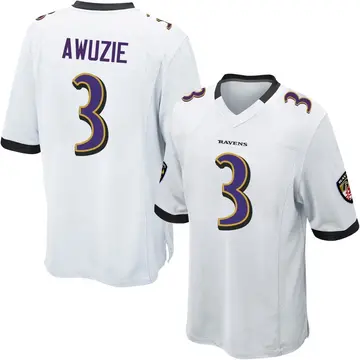 White Men's Chidobe Awuzie Baltimore Ravens Game Jersey