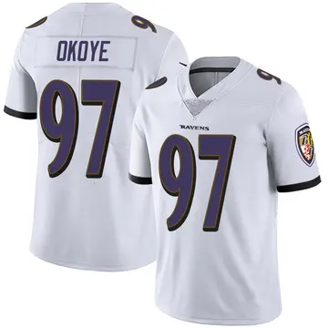 White Men's CJ Okoye Baltimore Ravens Limited Vapor Untouchable Jersey