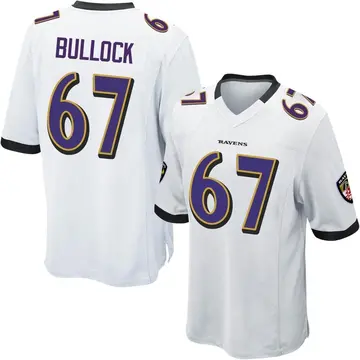 White Men's Corey Bullock Baltimore Ravens Game Jersey