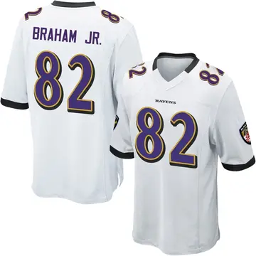 White Men's Cortez Braham Jr. Baltimore Ravens Game Jersey