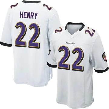 White Men's Derrick Henry Baltimore Ravens Game Jersey