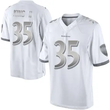White Men's Desmond King II Baltimore Ravens Limited Platinum Jersey