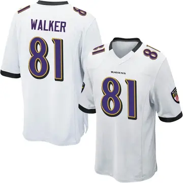White Men's Devontez Walker Baltimore Ravens Game Jersey