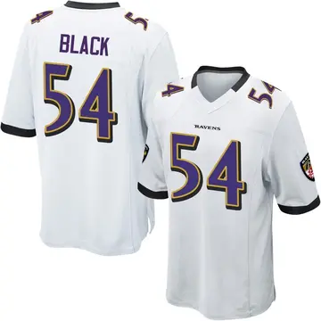 White Men's Diwun Black Baltimore Ravens Game Jersey