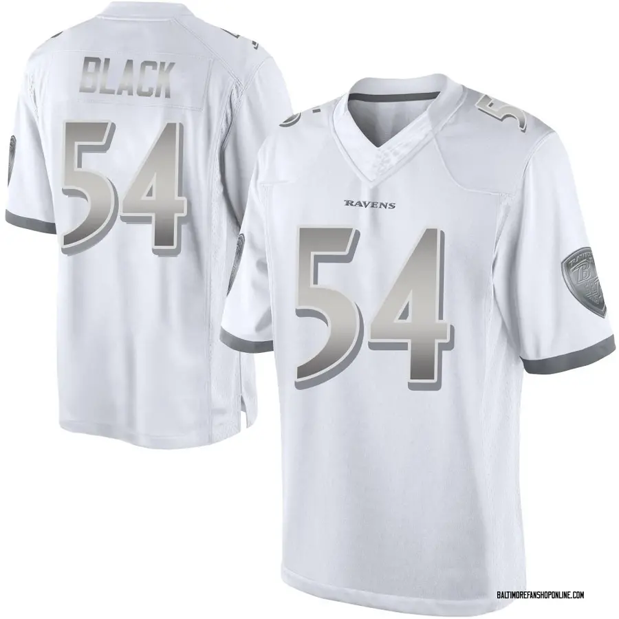 White Men's Diwun Black Baltimore Ravens Limited Platinum Jersey