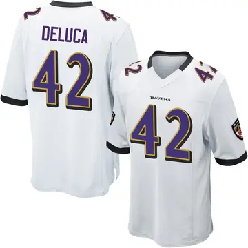 White Men's Dominic DeLuca Baltimore Ravens Game Jersey