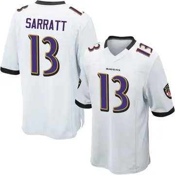 White Men's Elijah Sarratt Baltimore Ravens Game Jersey