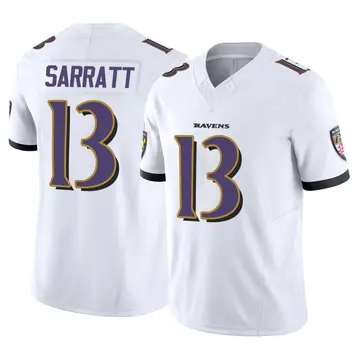 White Men's Elijah Sarratt Baltimore Ravens Limited Vapor F.U.S.E. Jersey