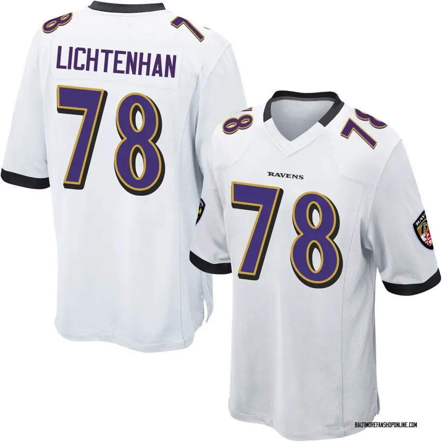 White Men's Gerad Lichtenhan Baltimore Ravens Game Jersey