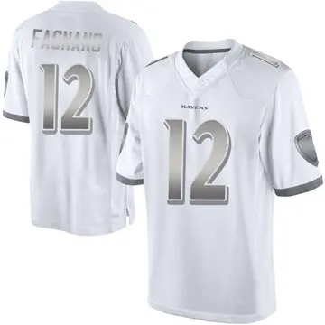 White Men's Joe Fagnano Baltimore Ravens Limited Platinum Jersey