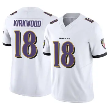 White Men's Keith Kirkwood Baltimore Ravens Limited Vapor F.U.S.E. Jersey