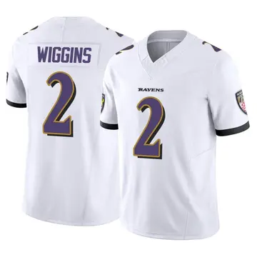 White Men's Nate Wiggins Baltimore Ravens Limited Vapor F.U.S.E. Jersey