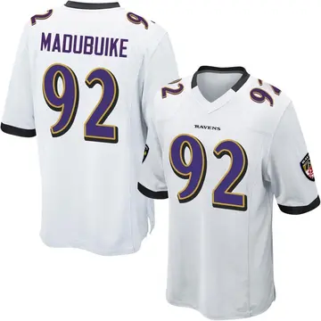 White Men's Nnamdi Madubuike Baltimore Ravens Game Jersey