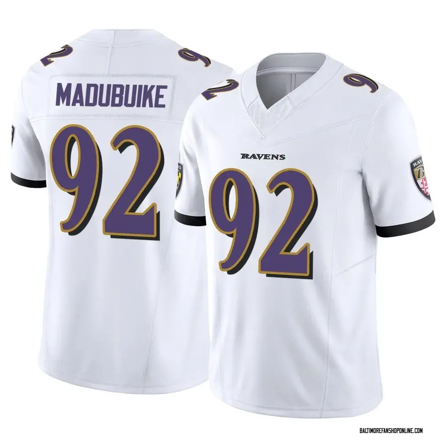 White Men's Nnamdi Madubuike Baltimore Ravens Limited Vapor F.U.S.E. Jersey