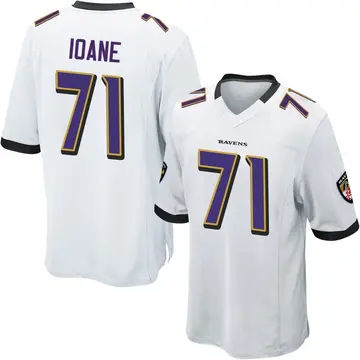 White Men's Olaivavega Ioane Baltimore Ravens Game Jersey