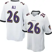 White Men's Rasheen Ali Baltimore Ravens Game Jersey