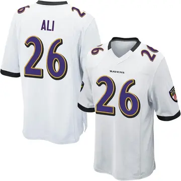 White Men's Rasheen Ali Baltimore Ravens Game Jersey
