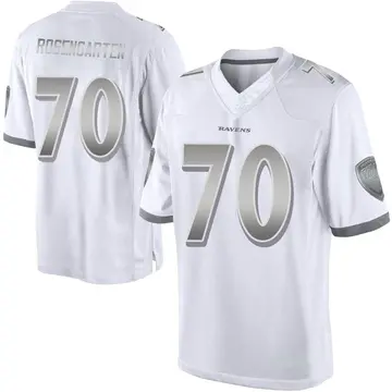 White Men's Roger Rosengarten Baltimore Ravens Limited Platinum Jersey