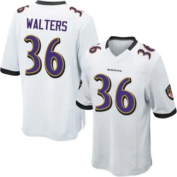 White Men's Silas Walters Baltimore Ravens Game Jersey