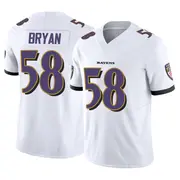 White Men's Taven Bryan Baltimore Ravens Limited Vapor F.U.S.E. Jersey