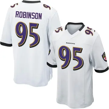 White Men's Tavius Robinson Baltimore Ravens Game Jersey