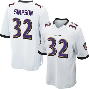 White Men's Trenton Simpson Baltimore Ravens Game Jersey