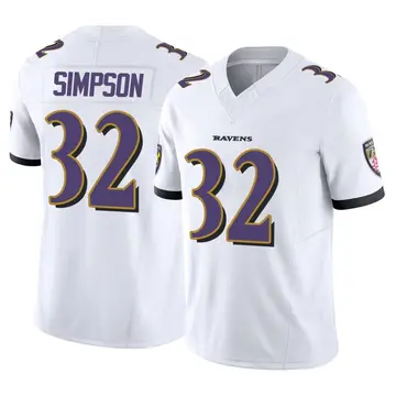 White Men's Trenton Simpson Baltimore Ravens Limited Vapor F.U.S.E. Jersey