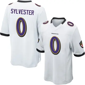 White Men's Trevonte Sylvester Baltimore Ravens Game Jersey