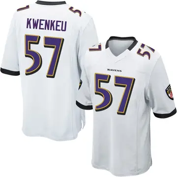 White Men's William Kwenkeu Baltimore Ravens Game Jersey