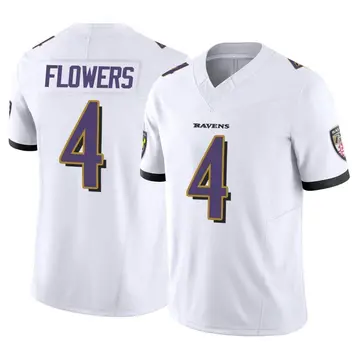 White Men's Zay Flowers Baltimore Ravens Limited Vapor F.U.S.E. Jersey