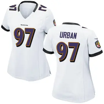 White Women's Brent Urban Baltimore Ravens Game Jersey