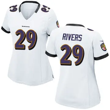 White Women's Chandler Rivers Baltimore Ravens Game Jersey
