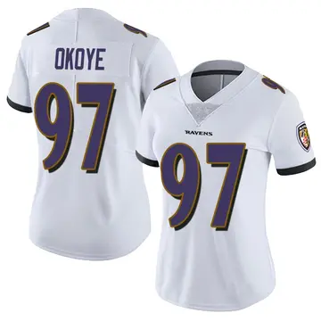 White Women's CJ Okoye Baltimore Ravens Limited Vapor Untouchable Jersey