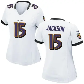 White Women's DeSean Jackson Baltimore Ravens Game Jersey