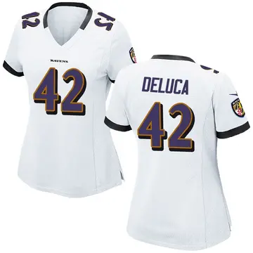 White Women's Dominic DeLuca Baltimore Ravens Game Jersey