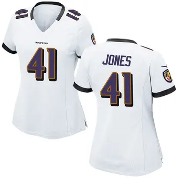 White Women's Dre'Mont Jones Baltimore Ravens Game Jersey